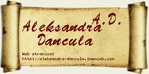 Aleksandra Dančula vizit kartica